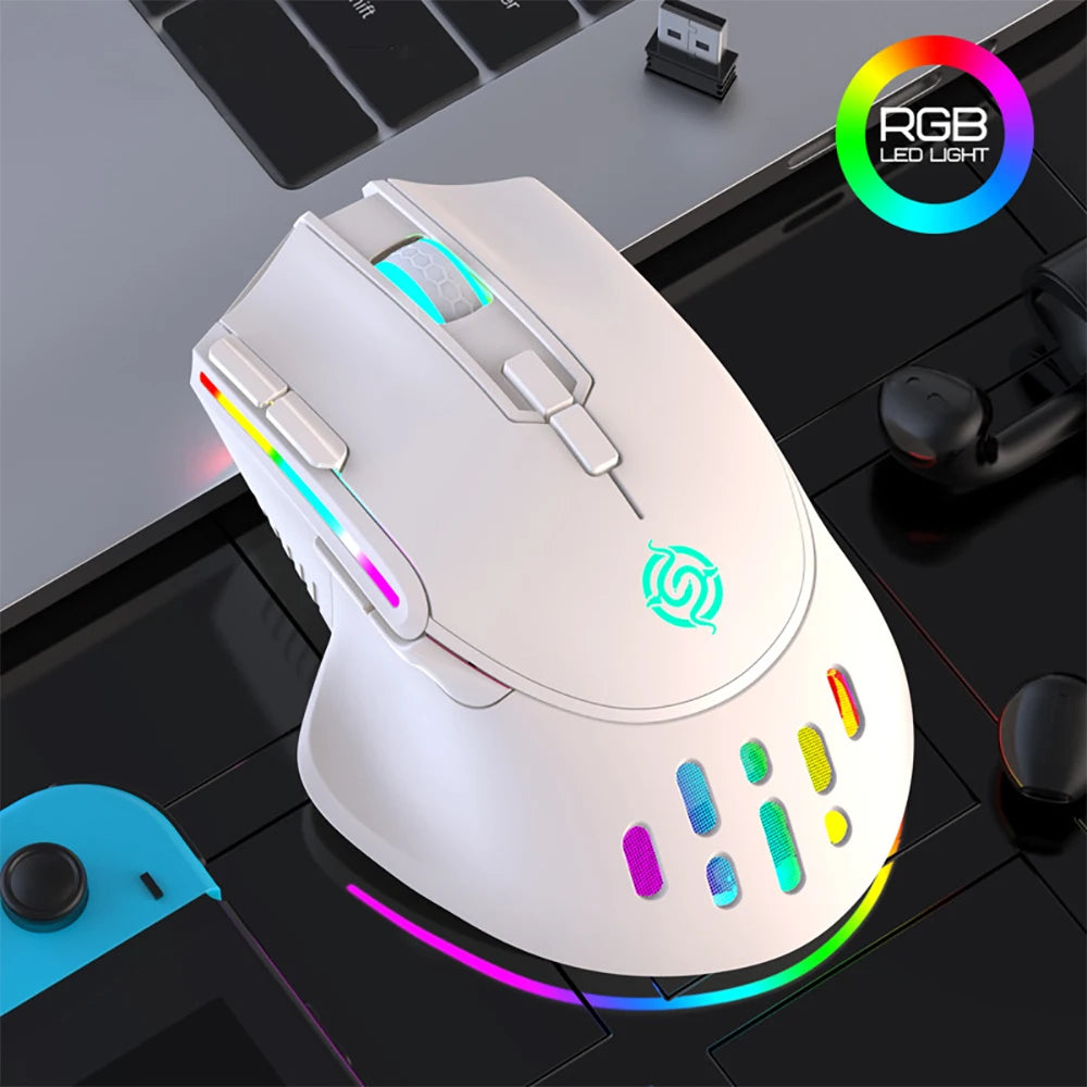NEW Rechargeable USB 2.4G Wireless Mouse RGB Colorful Gaming Mouse Desktop PC Computers Notebook Laptop Mice Mause Gamer