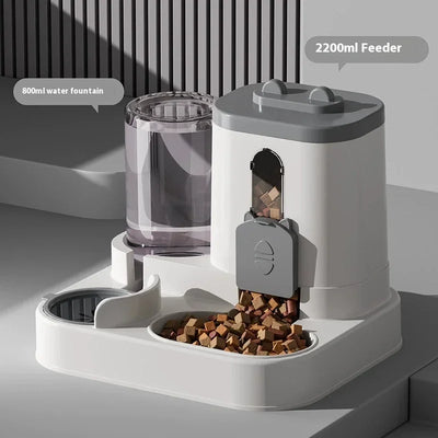Dog Auto Feeder and Water Dispenser Gravity Food Feeder and Waterer Set with Pet Food Bowl Universal Pet Products