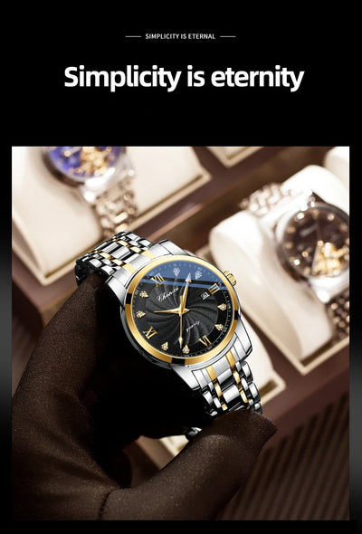 Top Brand Watches For Men High Quality See Through Skeleton Quartz Watch Stainless Steel Waterproof Wristwatch NEW Reloj Hombre