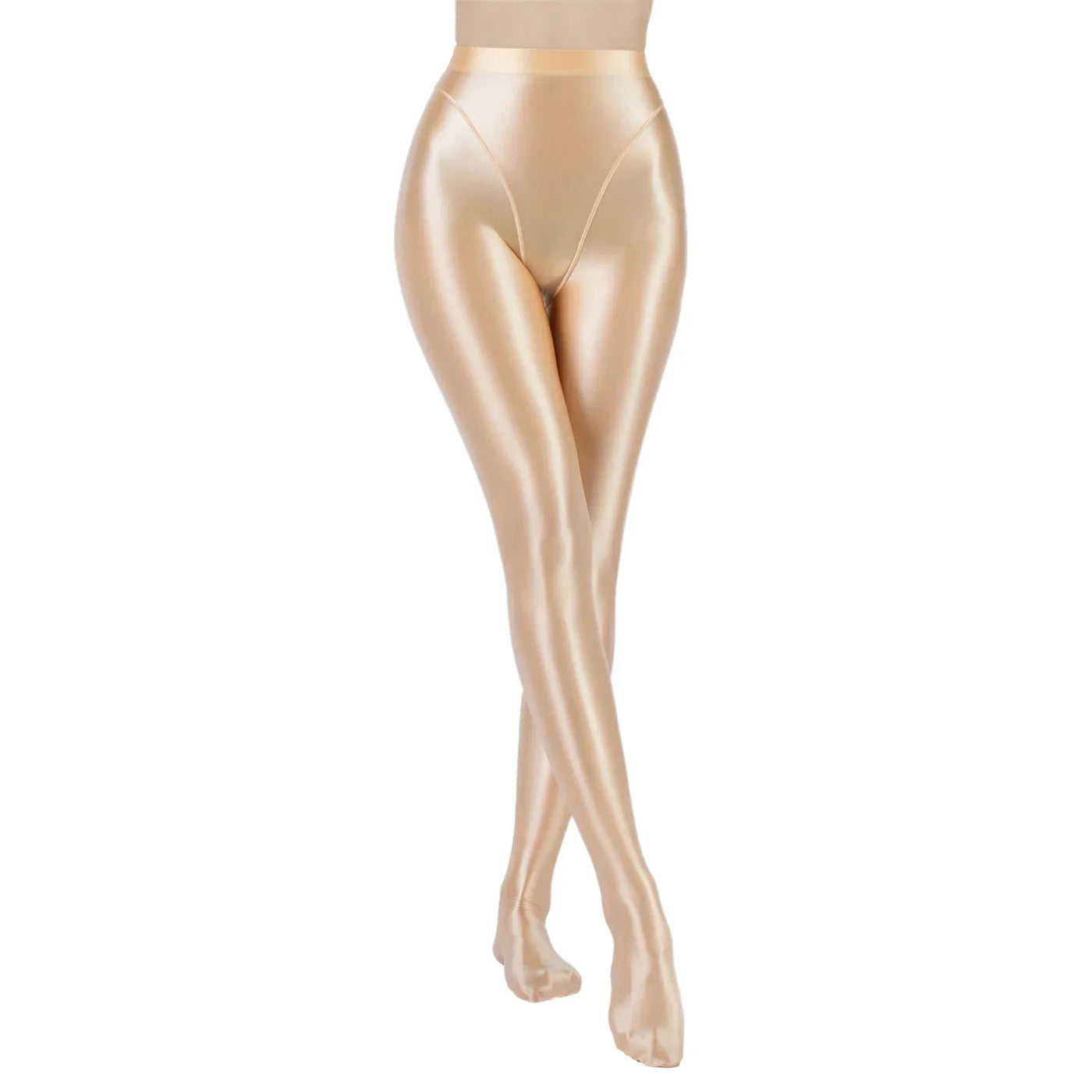 Womens Metallic Shiny Tights Pants High Waist Stretchy Stockings Pantyhose Ballet Yoga Pilates Fitness Sports Workout Leggings