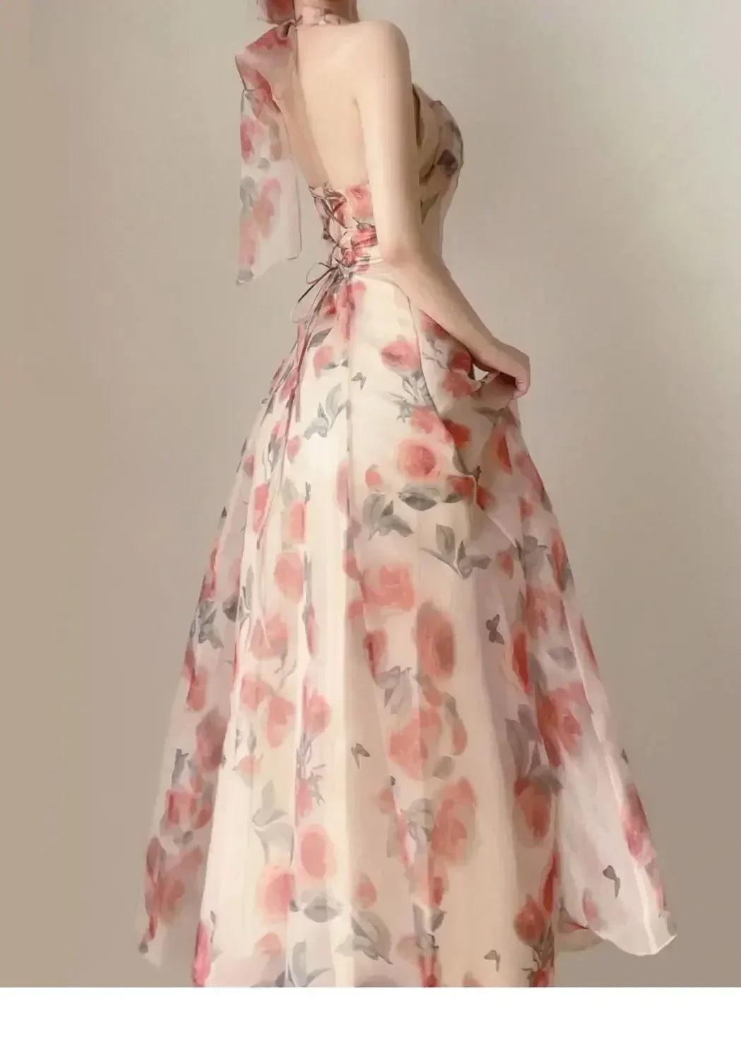 Long dresses womens clothing french elegant party dressess female 2025 summer new fashion versatile beach style evening