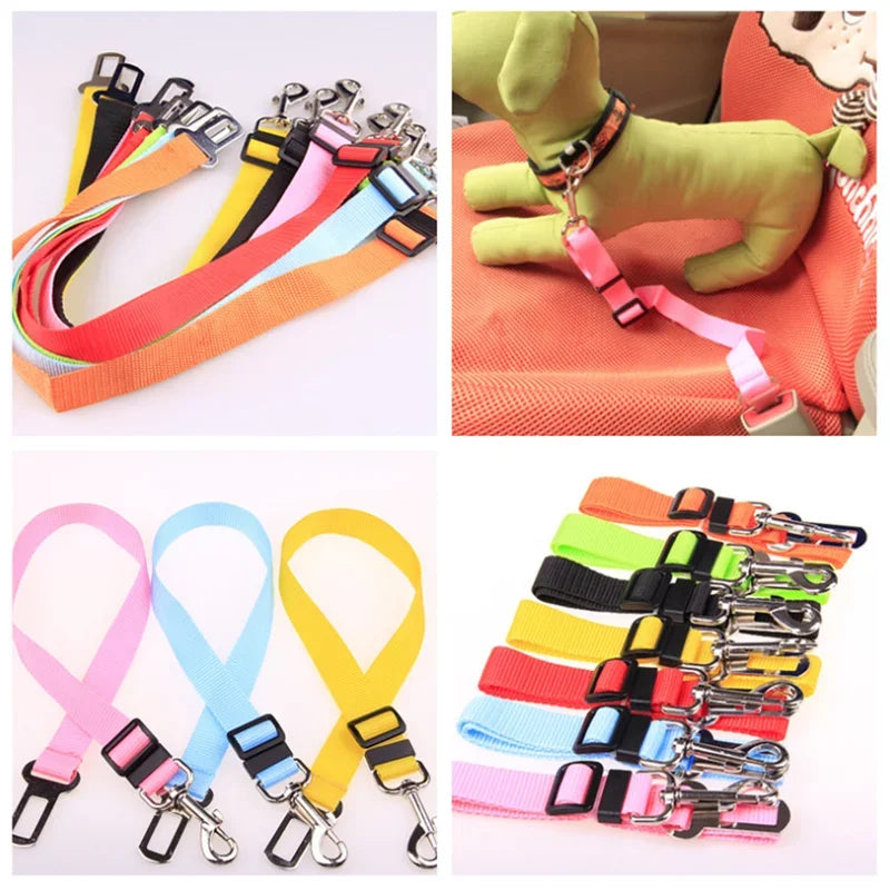 Car Seat Belt Buckle Pet Seat Adjustable Pet Cat Dog Pet Supplies Vehicle Dog Harness Pet Leash Car Safety Buckle Accessories