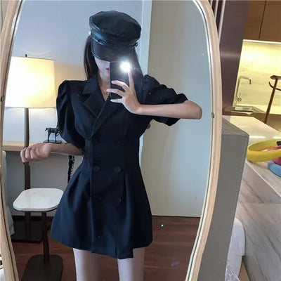 Dresses for Chic and Elegant Ladies Vintage Trend Women's Summer Suit Dress 2024 Black New Hit Sexy Casual Korean Party Fashion