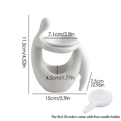 Candle Lamps Aromatic Oil Burner Shape Ceramic Essential Oil Candle Holder Wax Melt Burner Warmer Melter Fragrance Home Decor