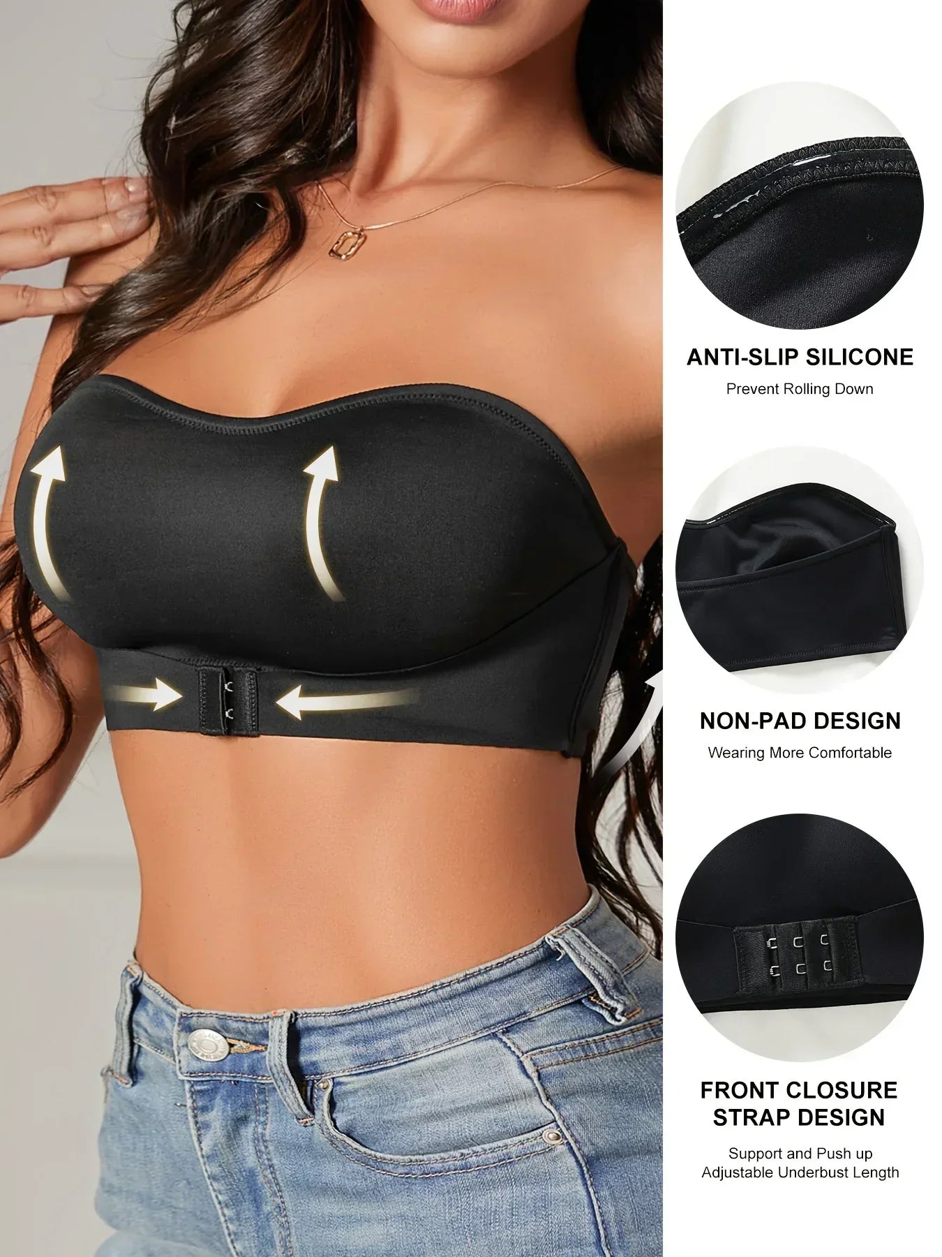 Strapless bras, wire-free and padding-free bras