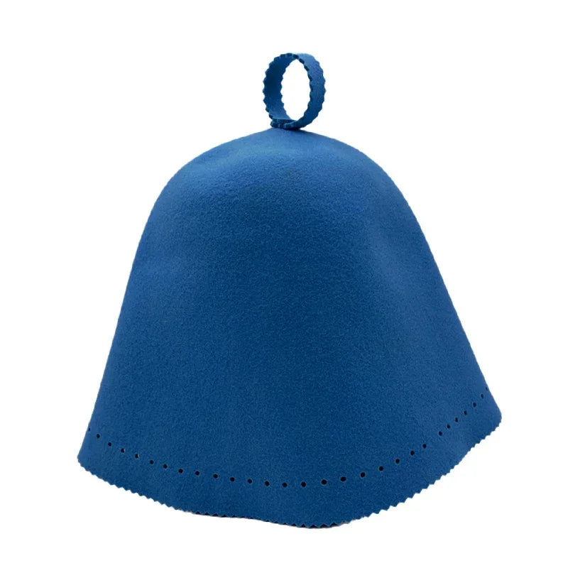 Handmade Thicken Wool Felt Sauna Hats Unisex Hair Protection Spa Sauna Accs for Bath Protection Felt Sauna Cap Absorbent Spa Cap