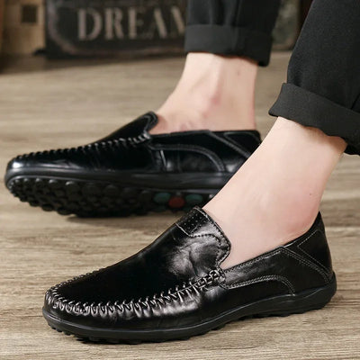 Men Loafers Leather Shoes For Men Casual Shoes Moccasins Breathable Sneakers Men Driving Shoes Comfort Flats