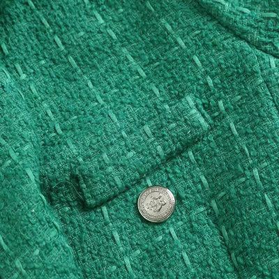 Green Double Breasted Women's Blazer, Beige, Black, Red Women Suit Jacket, Spring Vintage Female Coats