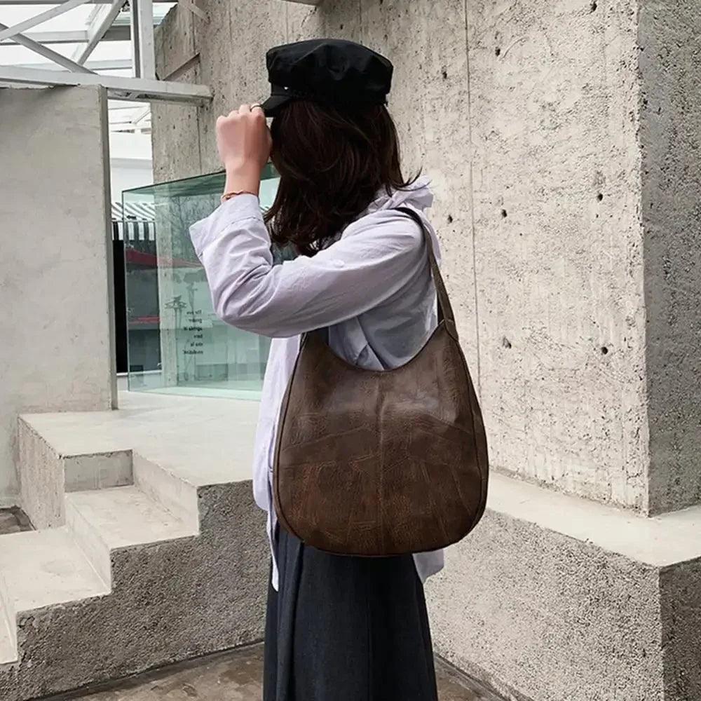 Women’s handbags vintage luxury leather shoulder bag designers large modern fashion brand female