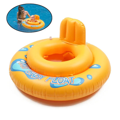 Swim Ring Baby Swimming Seat Baby Toys Cute Summer Inflatable Toddlers Bathtub Kids Wheels Portable Swimming Float Ring