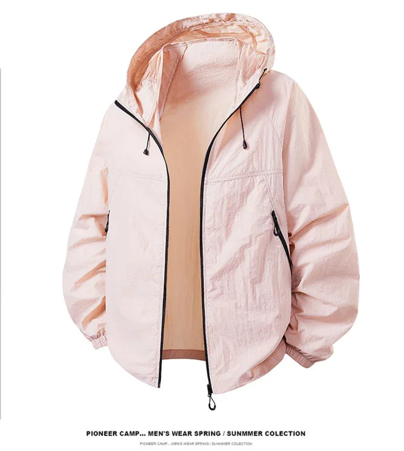 New Summer Camping Hiking Jackets Men Fishing Cycling Hooded Gym Sports Running Coats Outdoor Sun-Protective Thin Jackets Women