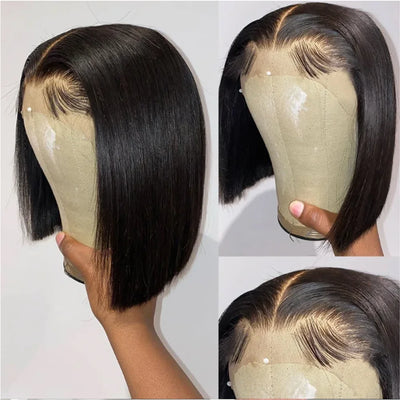 Short Cut 613 Blonde Bob Wigs Human Hair 13x4 Hd Lace Frontal Bone Straight Bob Wig 100% Human Hair 180% Density Pre Plucked