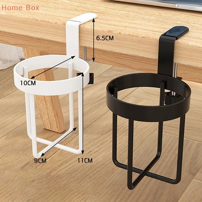 1PC Desk Cup Holder Shelf Universal Fixed Cup Holder For Coffee Mugs Water Bottles Cup Clamp Holder At The Table Storage Rack