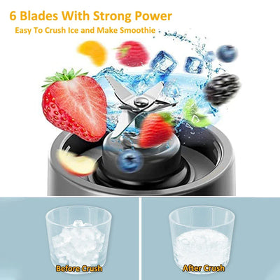 Portable Blender Smoothies Mini Portable Juicer Blender USB Rechargeable Portable Blender for Smoothies Fresh Fruit Juice Mixer