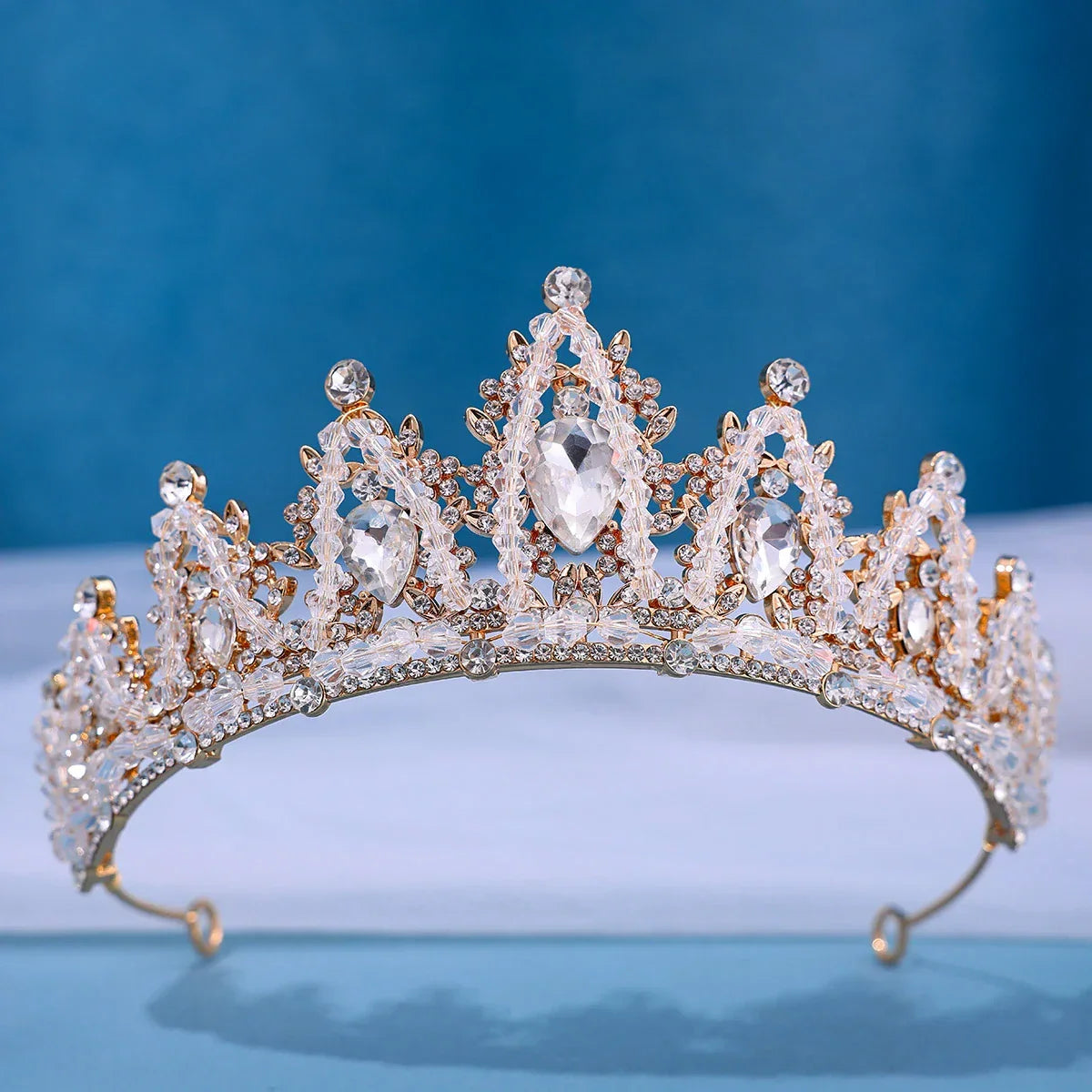 Handmade designer Crystal Crown Hair Accessories Tiara For Women Party Red Purple Rhinestone Bridal Crown New Hair Jewelry