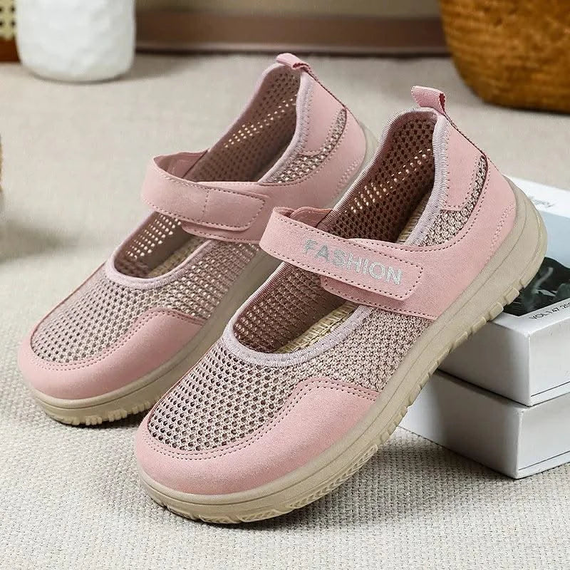 Women's Plus Size Wide Width Sandals Soft Sole Comfortable Mom Shoes Breathable Fabric Spring No Slip Chubby Feet Casual Walking