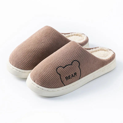 New Model 2025 Winter Warm Plush Slippers Non Slip Soft Indoor Bedroom Couple Home Shoes Flat Heel Comfort Autumn Footwear