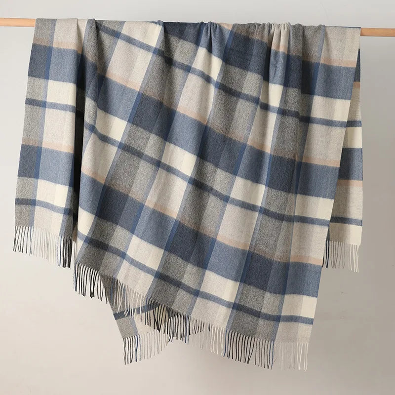 100% Wool Blanket Warm 1.5*2m Fleece Blankets For Sofa Winter Sleeping Comforter Adult Children Bedding Office Travel Blanket