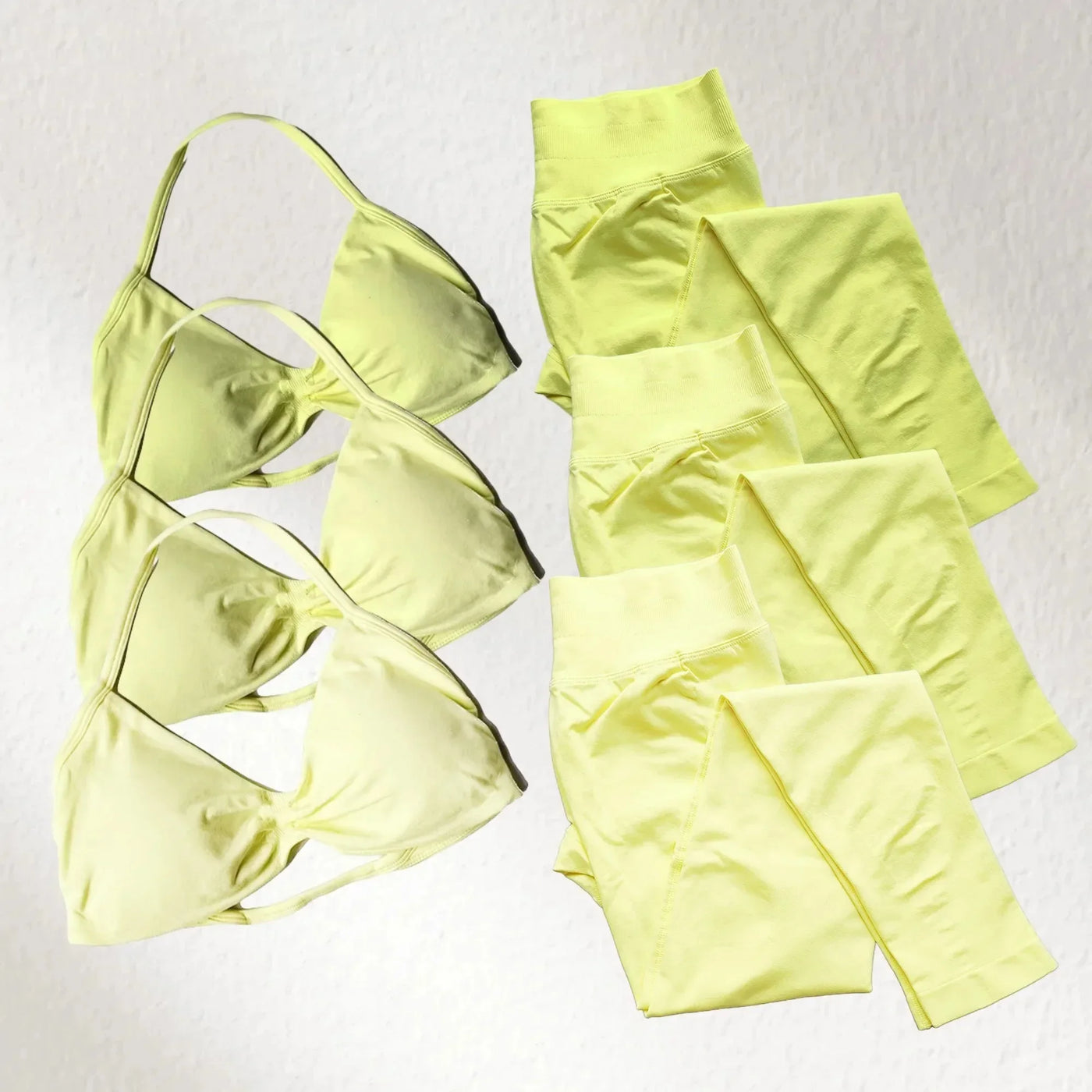 2-Piece Yoga Set 2025 Summer Yoga Set Gym Women's Yoga Fitness Set Hip Pants Neck Bra Pilates Set Multi-color No Printing