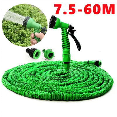 Extendable Garden Hose, High-Pressure Car Wash with 7 Spraying Functions, Home Garden Watering Hose for Multiple Uses，Water Gun