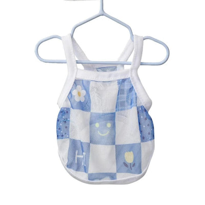 Pet clothing is fresh cute fashionable summer thin cat and dog clothing breathable mesh suspender and stylish vest