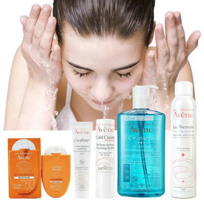 Avene Facial Deep Cleansing Cleanser Removes Face Dirt Whitening Cold Cream SPF 50+ Sunscreen Moisturizing Gel Skin Care