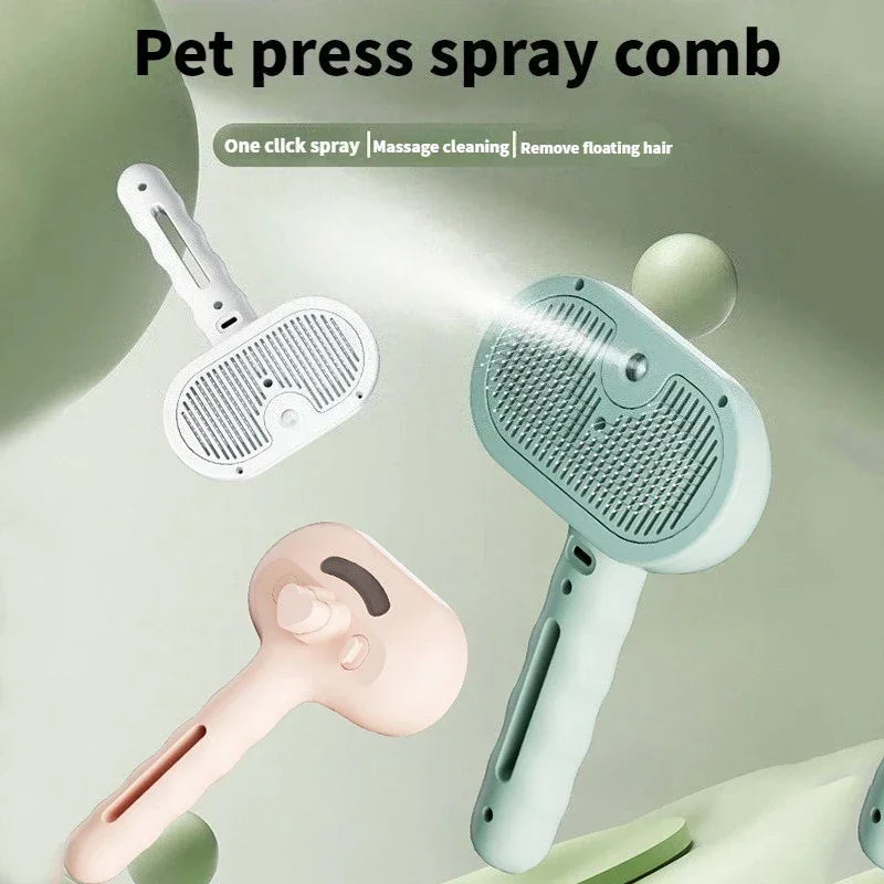 Cat Dog Comb Pet Steam Massage Brush Safe Round Head Soft Teeth Spray Hair Removal Comb for Universal for Cats Dogs Accessories