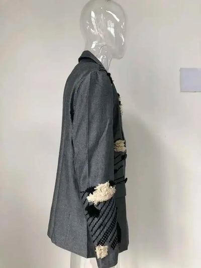 PFHQ Autumn Texture Design Niche Men's Blazers Streetwear Outdoor Patchwork Sports Baggy High Quality Delicacy Suit Coat 21Z1391