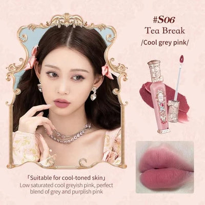 Beauty Glazed  Mirror Flower Lip Gloss  Lipstick Strawberry Rococo Collection Little Angel Lip Cream Lipstick 3.5g