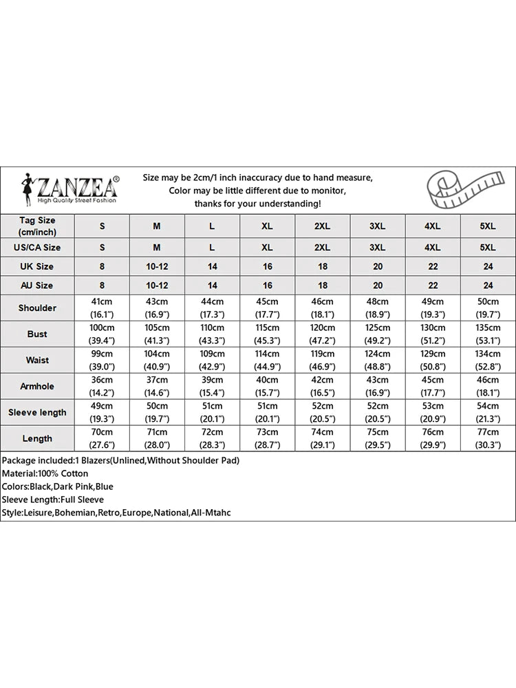 Women's Autumn Coats ZANZEA Stylish Lapel Neck Long Sleeve Blazer Thin Tops Vintage Woman Floral Printed Suits Casual Outwears