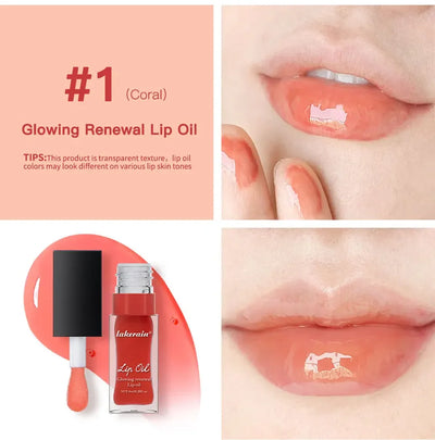 Glow Reviver Lip Oil Nourishing Tinted Lip Oil For A High-shine Finish Infused With Apricot Oil Rose Colors  Mirror Moisturizing