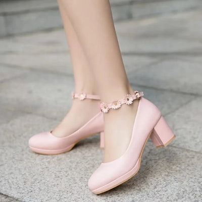 Platform Pump High Heels(30-43) With Fashion Flowers for Children, Girls | Kids Princess Sandals | Party  | Wedding