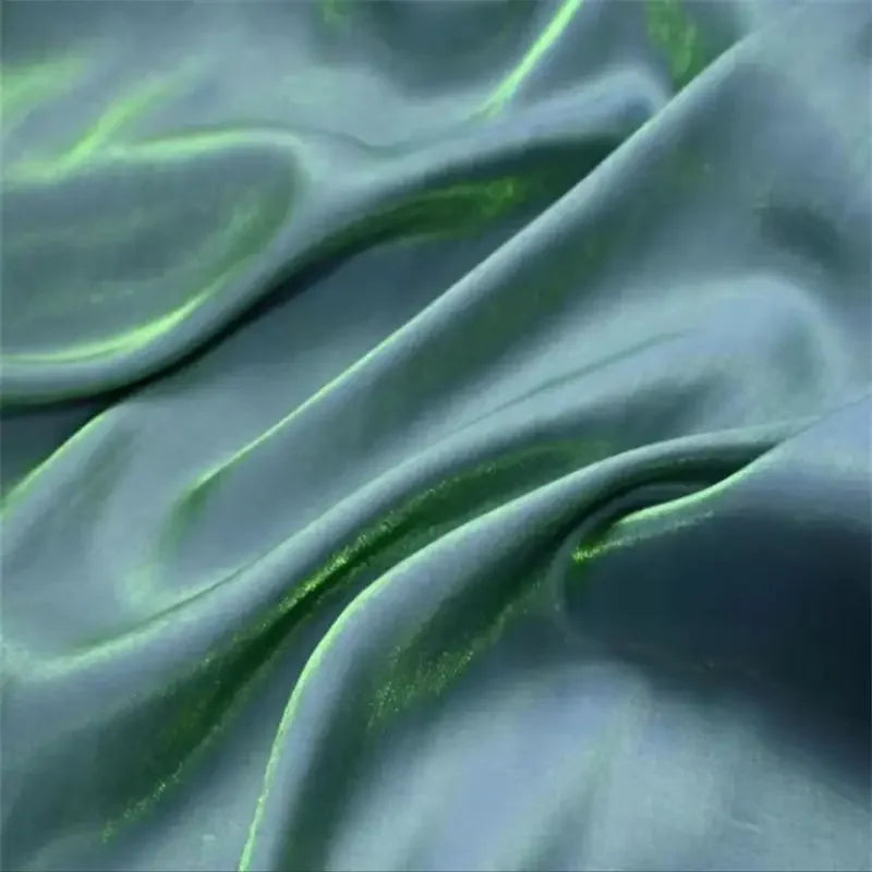 Mermaid Texture Gradient Reflective Fabric Illusion By The Meter for Shirt Full Dress Hanfu Clothing DIY Sewing Soft Cloth White