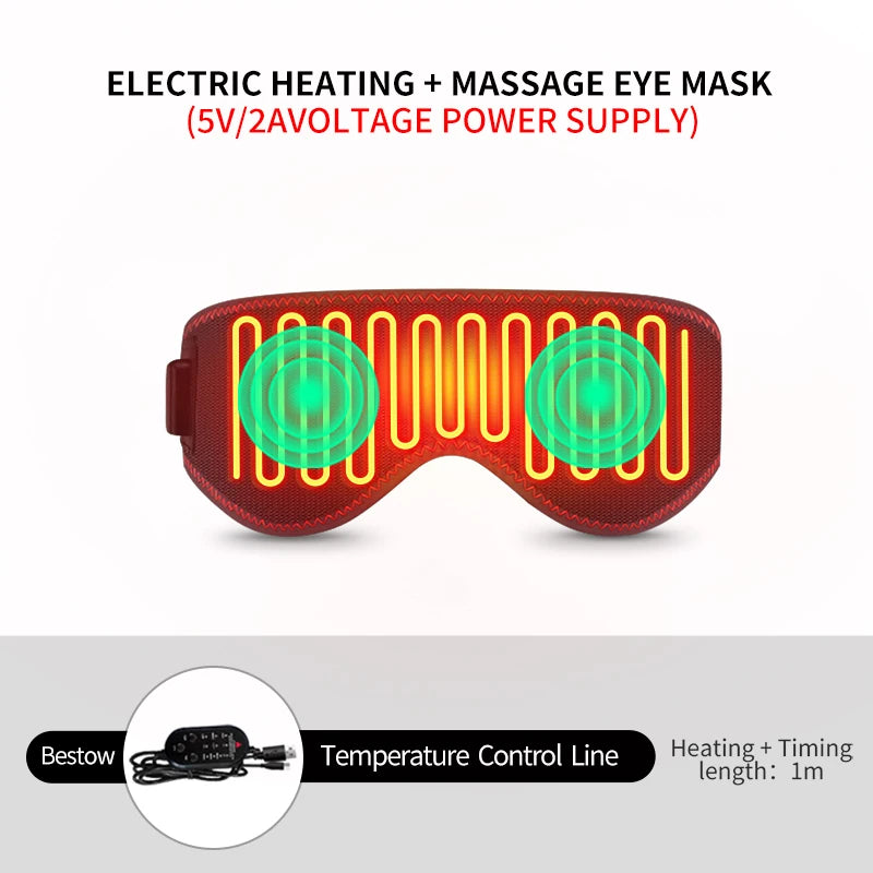 Heated Eye Mask Eye Mask for Dry Eyes with 3 Heat Levels Hot Compress Warm Compress Heating Pad for Sleep Dark Circles