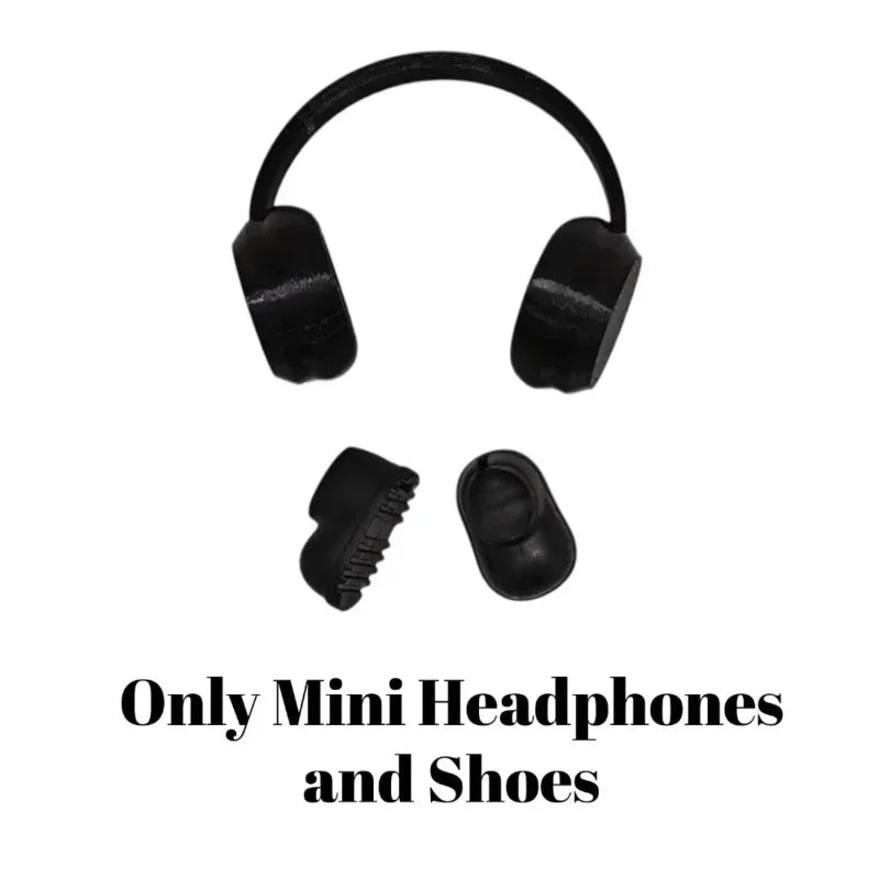 Labubu Doll Shoes and Headphone For 15-17cm Ropa 3.0 Labubu V1 V2 V3 Rain Boots Colorful Beach Shoes Sitting Party Accessories