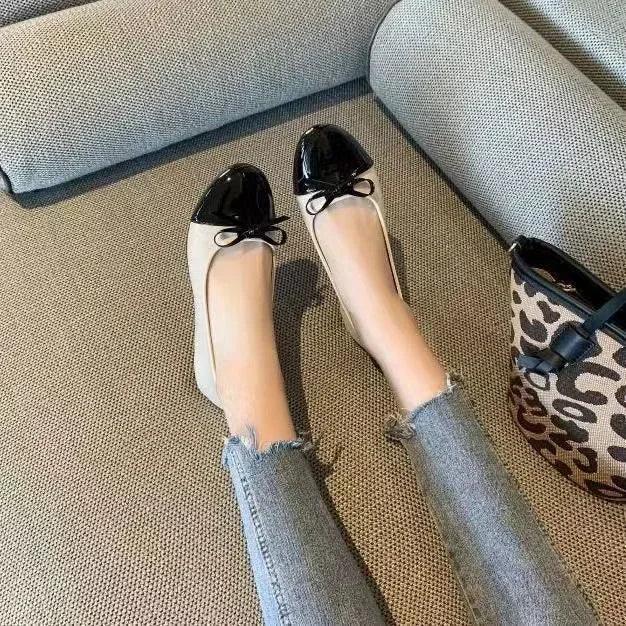 Women’s elegant bow-knot slip-on loafers flat shoes fashion ballerina woman/ladies zapatos de mujer