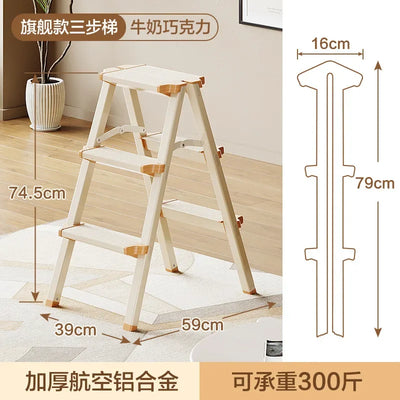 Lightweight Ladder Foldable Step Stools Home Outdoor Aluminum Alloy Folding Step Ladders Ascending Kitchen Ladder Furniture