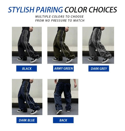 Men Casual Joggers Pants Fashion Streetwear Oversized Sports Wide Leg Pants Hip Hop Y2k Sweatpants High Waist Baggy Trousers