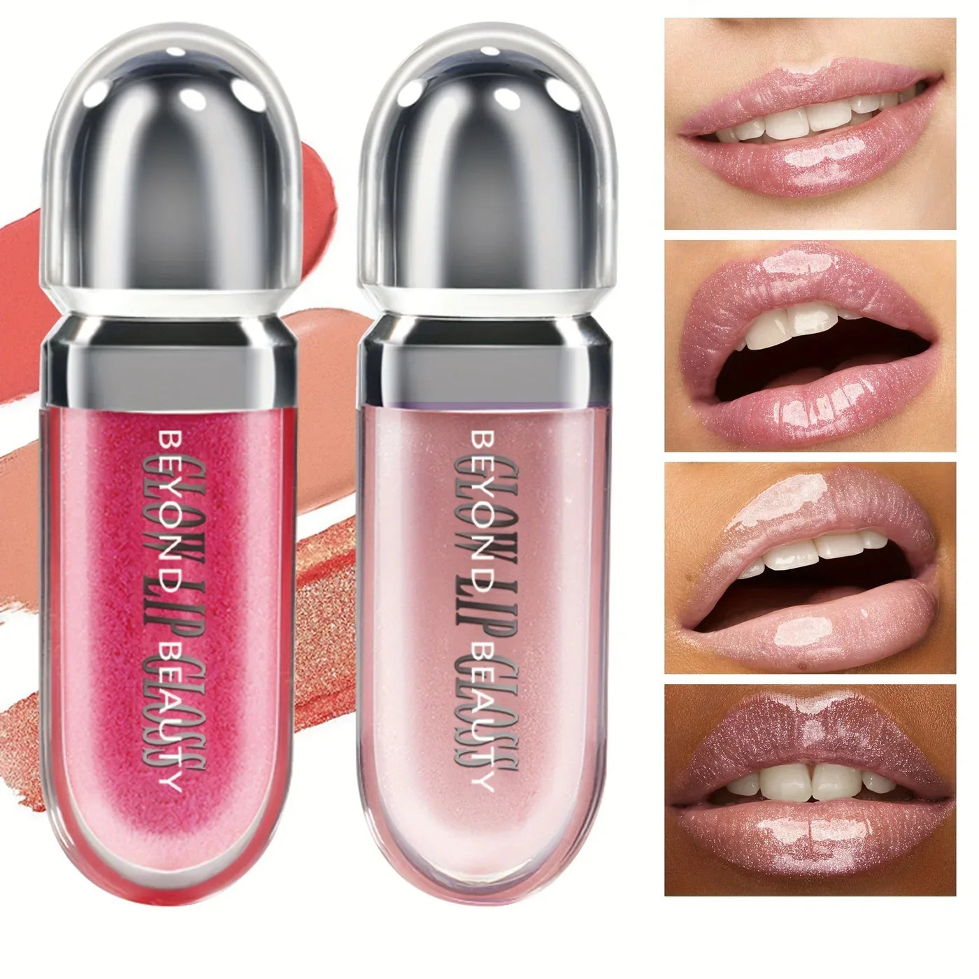 Beauty Moisturizing Lip Gloss with Shimmer - Hydrating Liquid Lip Shine Oil for Adult, Nourishing 3D Effect, Long-Lasting