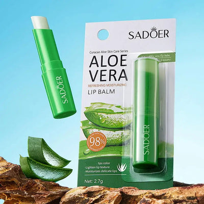 Refreshing hydrating repair lipstick Aloe Vera Vitamin essence Double Protection Moisturizing Water Lip Balm beauty skincare