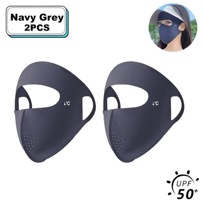 Women Full Face UV Protection Mask 3D Ice Silk Sunscreen Breathable Lightweight Summer Outdoor Sports Comfort Fit mask for men