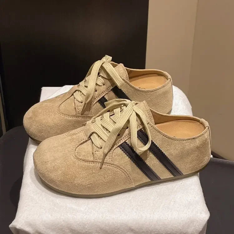 2025 Casual Sneakers Woman Shoes Slippers Flats Platform Sandals Mules NEW Brand Designer Lace Up Loafers Summer Womens Sneakers