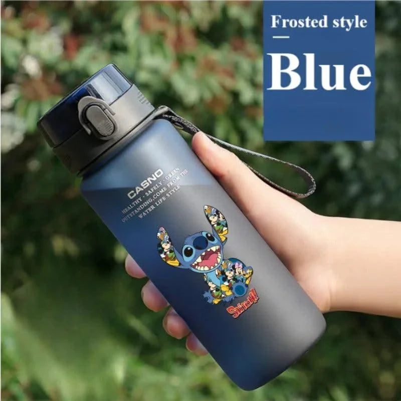 1000ML Stitch Angel Cartoon Water Cup Portable Plastic Large Capacity Cartoon Figures Clear Cup Outdoor Sports Water Chil Cift