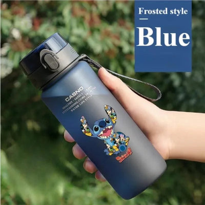 1000ML Stitch Angel Cartoon Water Cup Portable Plastic Large Capacity Cartoon Figures Clear Cup Outdoor Sports Water Chil Cift