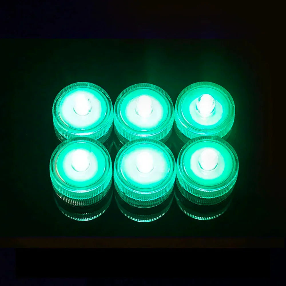 1 Pack Submersible LED Lights Waterproof Small Tealight Flameless Submersible Lights for Decor Vase Pool Pond Halloween Lantern