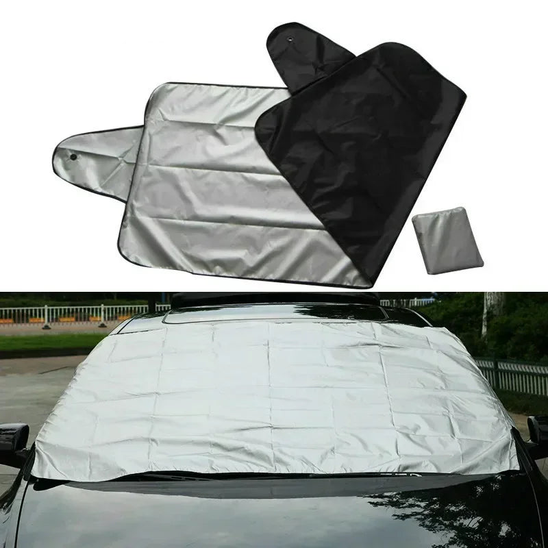 Car Snow Shield - Cotton Material, Foldable Protective Cover, Protection Against Ice, Sun Precipitation, Vehicle Snow Pad Amagi