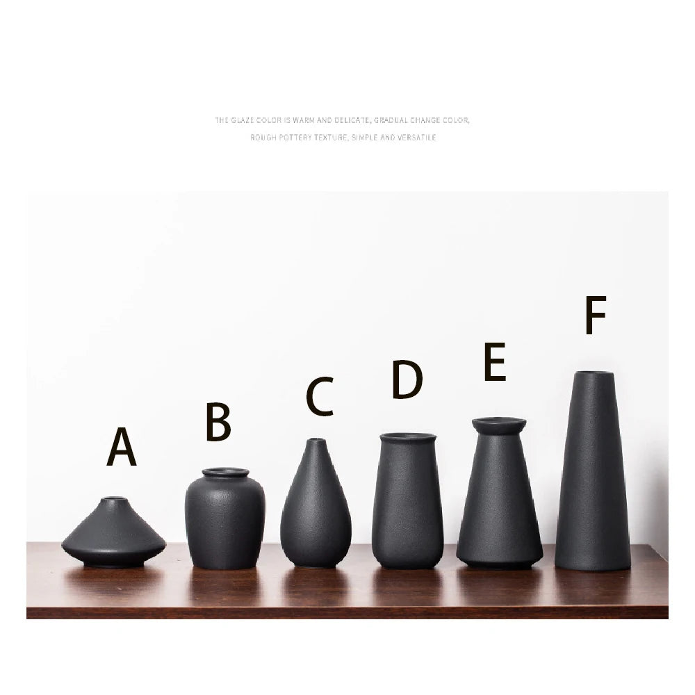Small Ceramic Vase for Flowers Plants,  Matte Vases for Modern Table Shelf Home Decor Wedding  Frosted Elegant Ceramic Vase