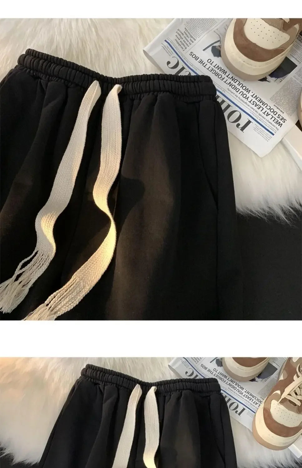 Solid Color Wide-leg Pants for Men New in Summer 2025 Loose and Versatile Sporty Mid-length Shorts Trendy