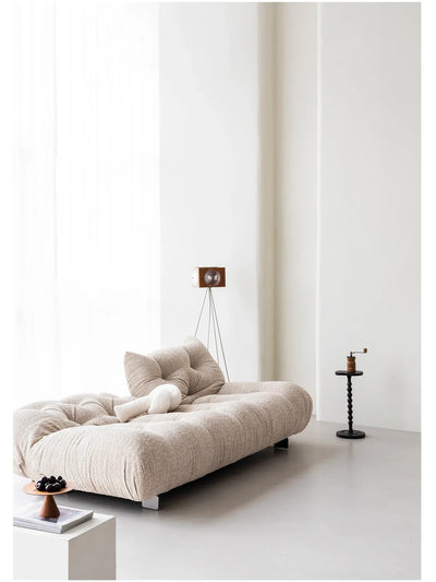 Alpaca Velvet Creamy Style Sofa Bed Foldable for Small Rooms Multifunctional for Lounging Sleeping Lazy Comfort Furniture FYLS