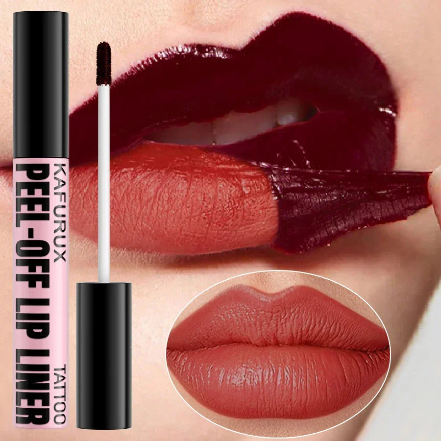 7 Colors Peel Off Lip Stain Reveal Long Lasting Waterproof Pink Lip Tint Transfer Proof Non-stick Cup Natural Makeup Lip Gloss